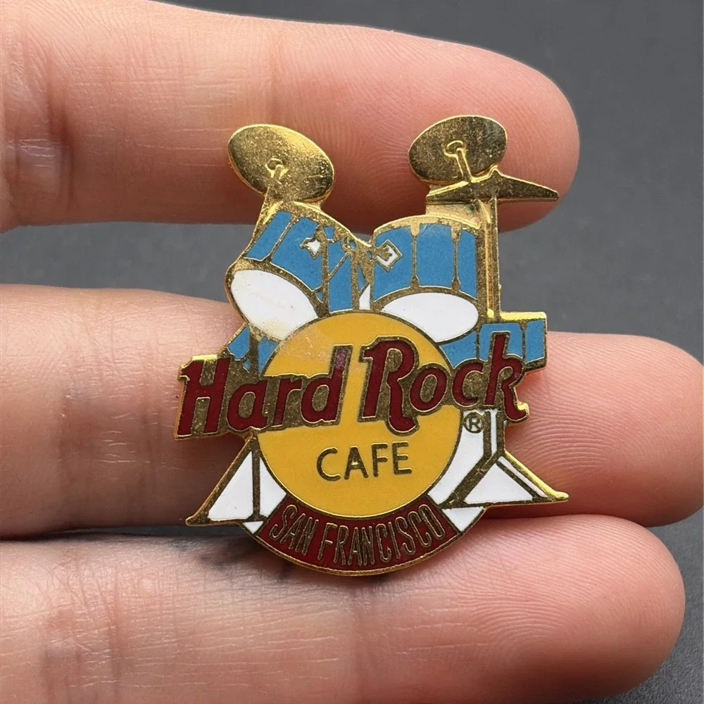 Hard Rock Cafe Drum Set San Francisco Music Instrument Lapel Hat Pin